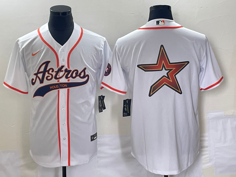 Men's Houston Astros White Authentic Jersey Joint Edition